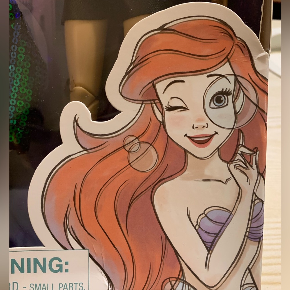 Disney Ariel Doll in Purple and Black Ensemble - Picture 11 of 14